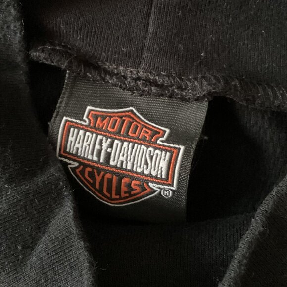 Harley Davidson Kids Black Long Sleeve T-Shirt High Neck Motorcycle Boy Girl - Picture 7 of 7